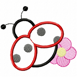Lady Bugs Embroidery Design 7 Lady Bugs Embroidery Design 7